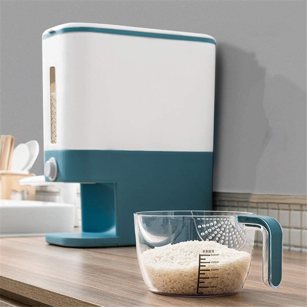Grand conteneur à grains étanche 12 kg de riz et de croquettes