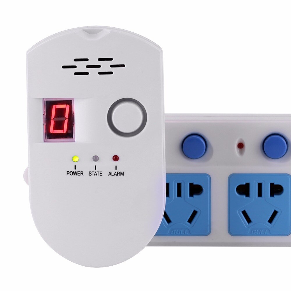Détecteur de fuite de gaz électrique blanc