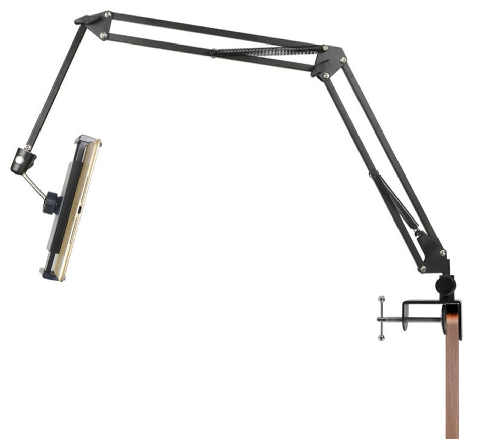 Support de téléphone  rotatif à 360 degrés avec bras en aluminium pour iPad et téléphones ou autres appareils avec écrans.
