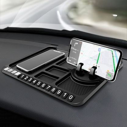 Support de téléphone de Voiture 4 en 1 Tableau de Bord de Voiture Antidérapant